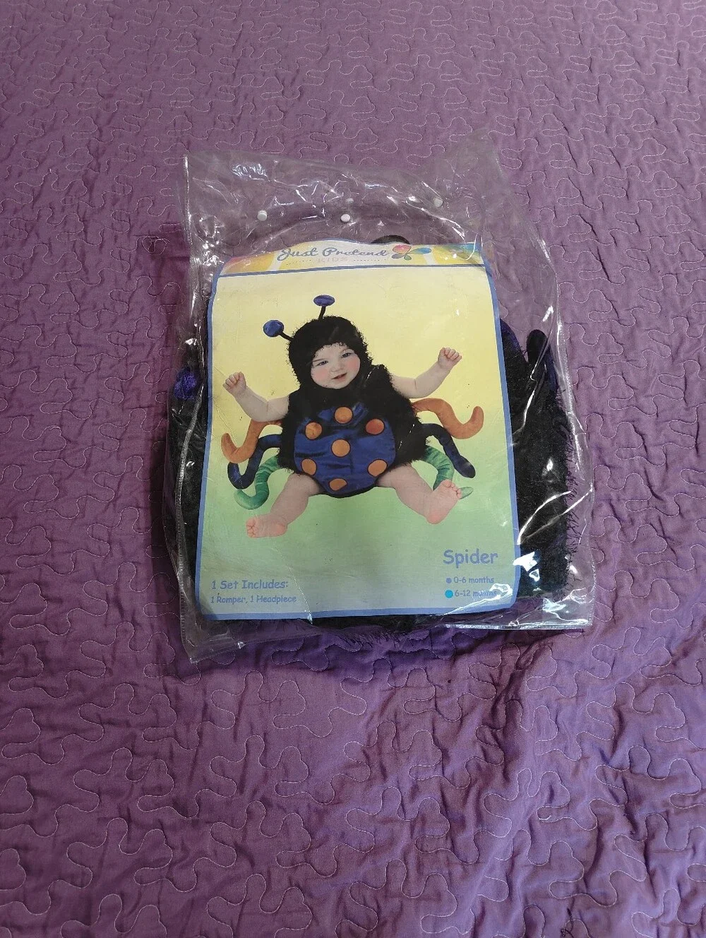 Halloween Spider Baby Infant Costume Size 0 To 12 Months
